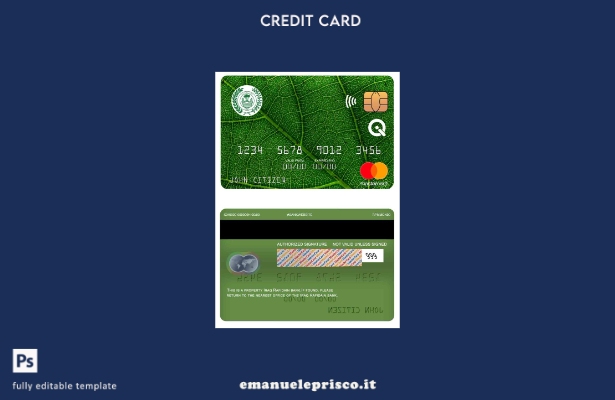 modello di mastercard bancario Iraq Rafidain in stile verificato